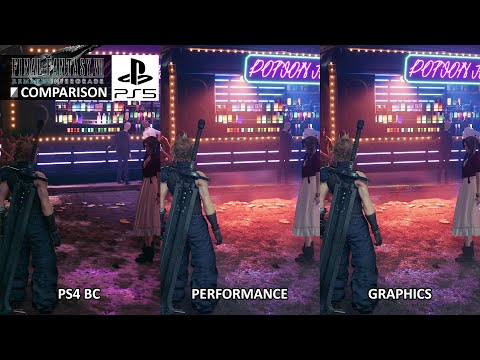 PS5 Final Fantasy 7 Remake vs Intergrade Graphics Comparison (PS4 BC - Performance - Graphics)