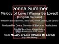Donna Summer - Melody of Love (Original Version) LYRICS - SHM "Melody of Love" 1994