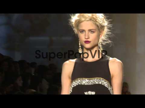 Models walk the runway during Nicole Miller - Runway - Sp...