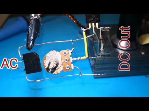 Simple voltage regulator  0-220 V - Adjustable MOSFET Transformerless Power Supply - VERSİON 2