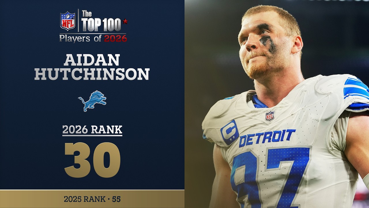 30: Aidan Hutchinson (DE, Lions) | Top 100 Players of 2026