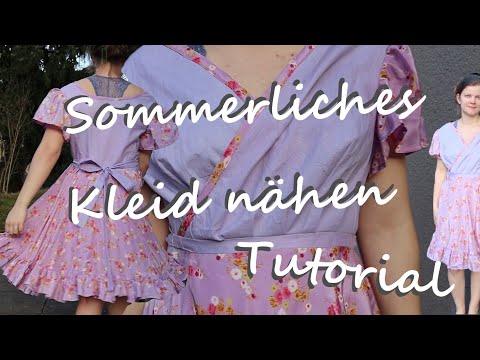DIY Wickelkleid | sommerliches Kleid nähen  | Tutorial ohne Schnittmuster