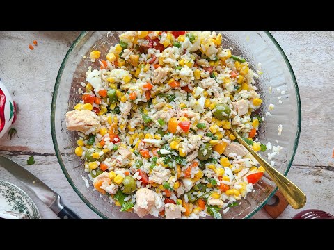 Italian Tuna and Rice Salad - Filling and Delicious!