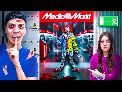 HORROR CLOWN verfolgt uns im VERLASSENEN MEDIA MARKT! 😳🤡