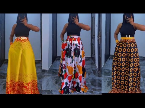 How to Sew Wide Leg Palazzo Pants with Side Zipper and Side Pockets
