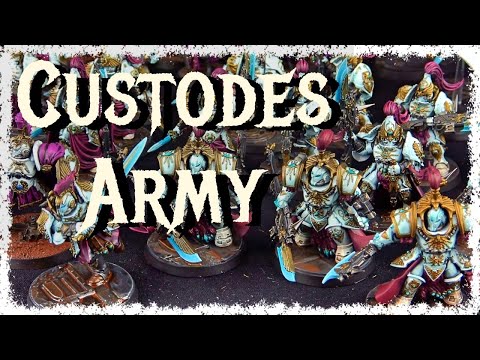 Adeptus Custodes Army Warhammer 40,000 40K - Phantasos Studio Miniature Painting Army Showcase