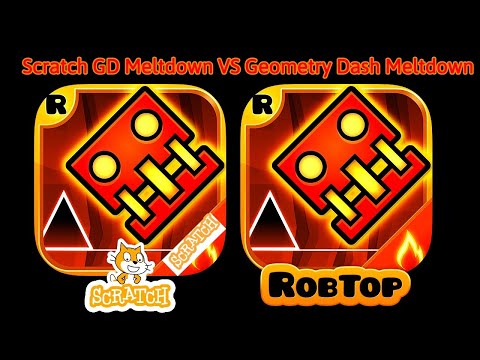 Scratch GD Meltdown VS Geometry Dash Meltdown (The Seven Seas)
