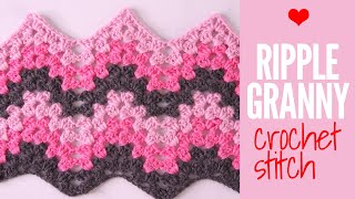 Granny Ripple Stitch Crochet Tutorial – Beautiful Zig Zag Pattern for Blankets & Throws
