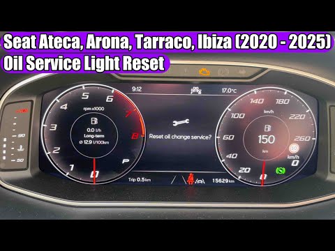 Seat Ateca, Arona, Tarraco, Ibiza (2020 - 2025) Oil Service Light Reset in 5 Easy Steps