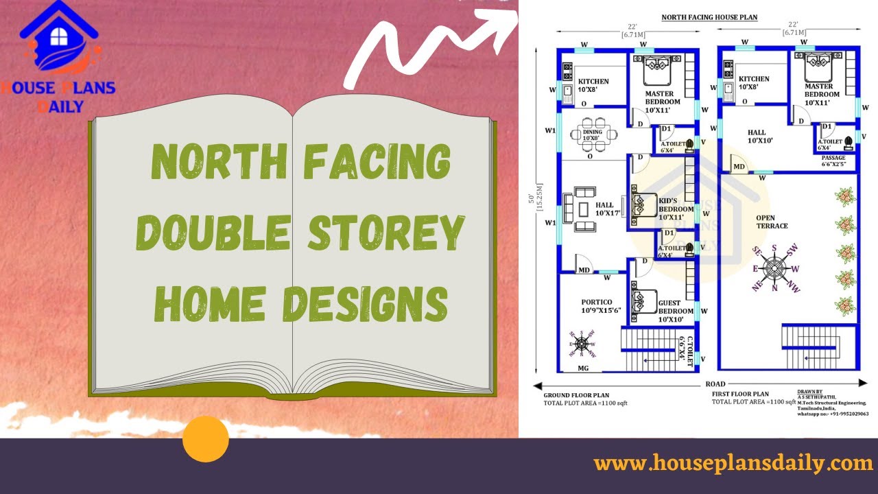 North Facing Double Storey Home Plans | Ghar ka Naksha