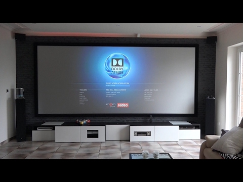 Thomas Heimkino Hochkontrast Beamer Leinwand in 4,2m + JVC X5000 +Auro 3D
