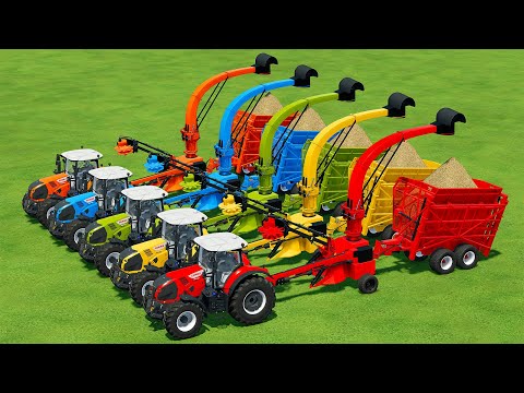 HARVESTING, LOADING AND TRANSPORTING SUGAR CANE WITH JOHN DEERE TRACTORS - Farming Simulator 22