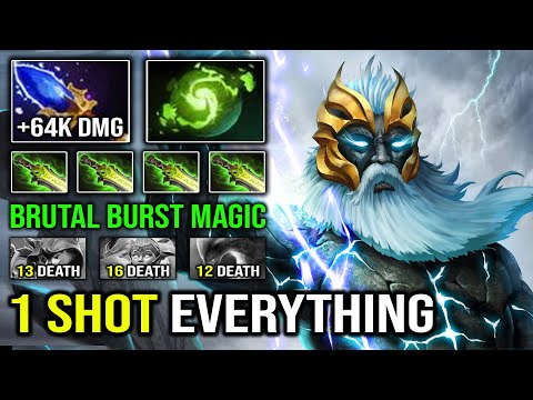 WTF Instant 1 Shot Everything +64K Damage Pro Zeus Against 11K MMR Morphling Dota 2