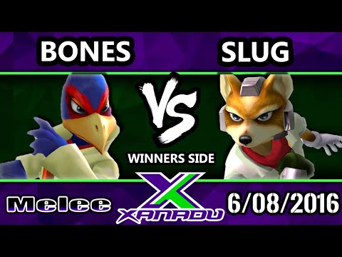 S@X 160 - Bones (Falco) Vs. Slug (Fox) SSBM Tournament - Smash Melee