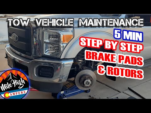 F250 FRONT BRAKE REPLACEMENT | F 250 FRONT BRAKES | HOW TO CHANGE PADS & ROTORS 2013 2014 2015 2016