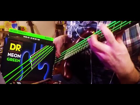 DR Strings NGB5-45 Neon Hi-Def Green Bass Strings, 45-125 Medium 5-String. image 2