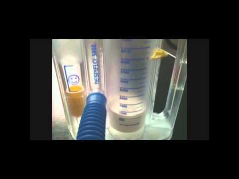 Lungentrainer Respiflo 5000 Einatmen Volumenmessung