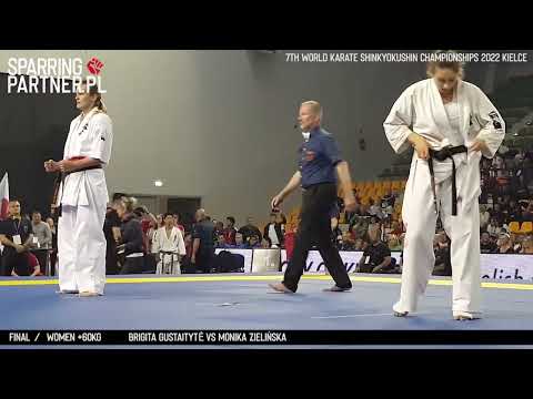 Brigita Gustaitytė vs Monika Zielińska final +60kg | 7th World Karate Shinkyokushin Championships"22