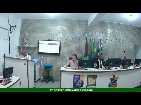 50ª SESSÃO ORDINÁRIA 03/09/2026 CÂMARA MUNICIPAL DE SIRIRI - SERGIPE