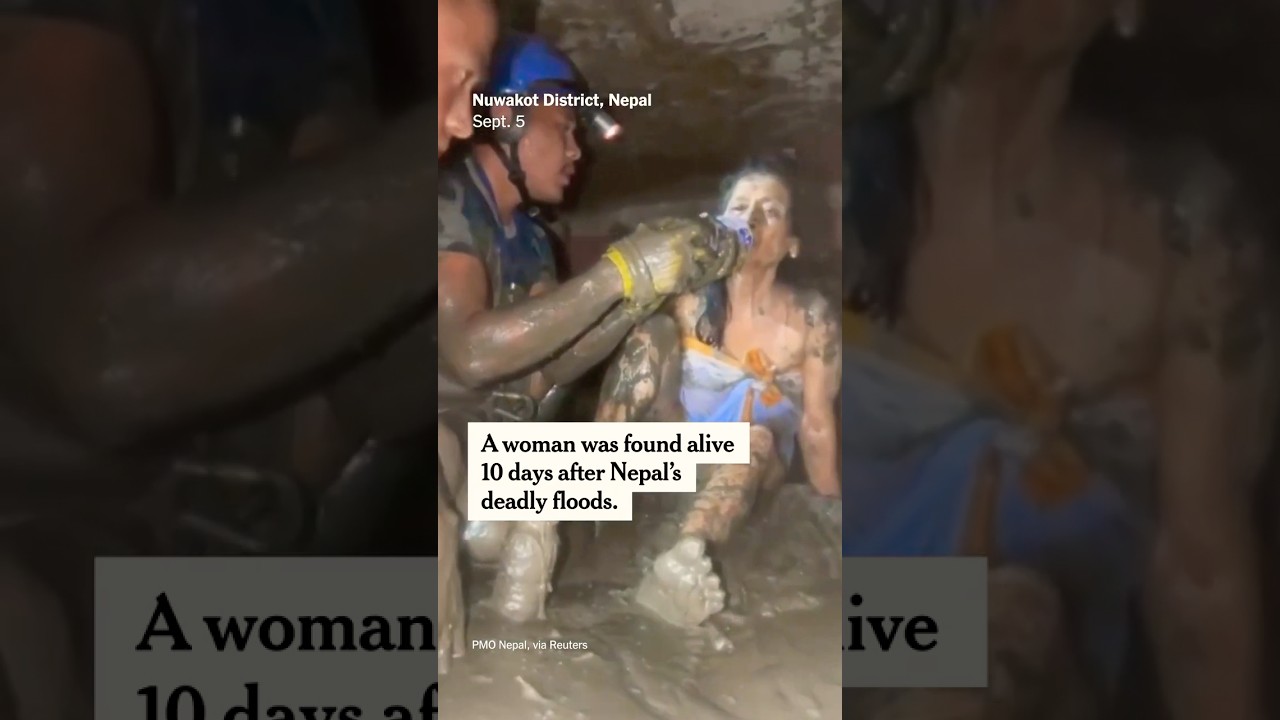 Woman rescued from buried house in Nepal 10 days after floods
