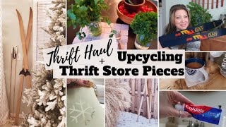 🟢THRIFT HAUL & UPCYCLING THRIFT STORE PIECES - DIY WINTER & HOME DECOR STYLING IDEAS & HACKS - Tile