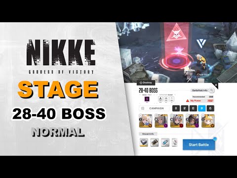 Stage 28-40 BOSS (Crystal Chamber) Normal Mode | Goddess of Victory: Nikke