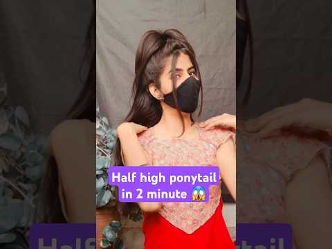 Try this half high ponytail 💜#trending #halfponytail #hairstyle #shorts #like #ponytail #subscribe