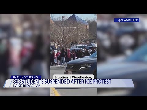 300+ students suspended after walkout, protesting ICE at Woodbridge High School