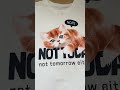REMERA GIRL OVER KITTY DREAMS NOT TODAY