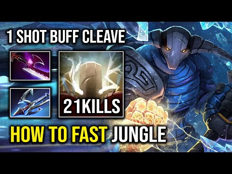 How to Super Fast Farming Sven in 7.33 with Harpoon Buffed Cleave 1 Shot Everyone Dota 2