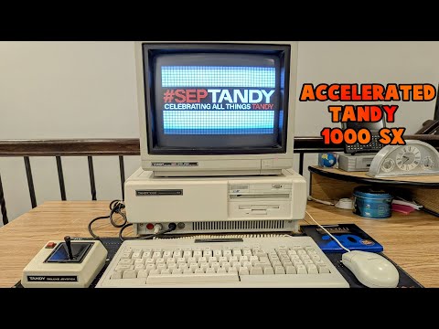 Exploring My Tandy 1000 SX... With an Accelerator Card and 20MB Bernoulli Drive! #SepTandy