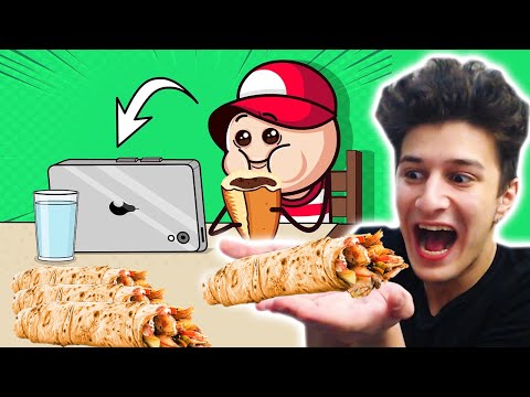 WATCHING VIDEOS WHILE EATING 😂 (Fikri Celery Reaction)