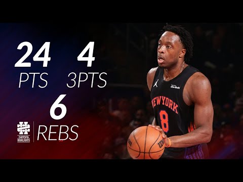 OG Anunoby 24 pts 4 threes 6 rebs vs Blazers 25/26 season