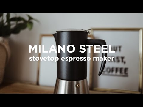 GROSCHE | Milano Stainless Steel Stovetop Espresso Maker