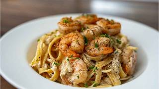 Shrimp and Crab Alfredo | Creamy Seafood Pasta Recipe