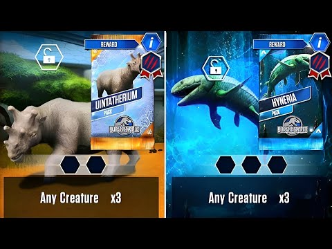 UINTATHERIUM VS HYNERIA UNLOCKED MAX LEVEL 40 | JURASSIC WORLD THE GAME