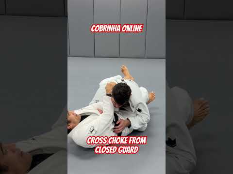 Cross collar Choke from closed guard | #bjj #jiujitsu #mma #cobrinhaonline