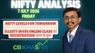 Nifty Elliott wave update for 7 Aug 2026 and Aug Batch Registration
