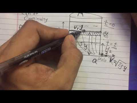 Fluid mechanics | derivation for time taken to empty the tank | class 11 physics jee NEET