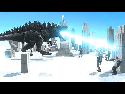 NEW UPDATE GODZILLA vs ALL UNIT (Modern Humans) - New Update Animal Revolt Battle Simulator