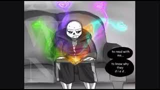 This is a fetish vore comic where sans stores all the human souls in his big round belly(shitpost)