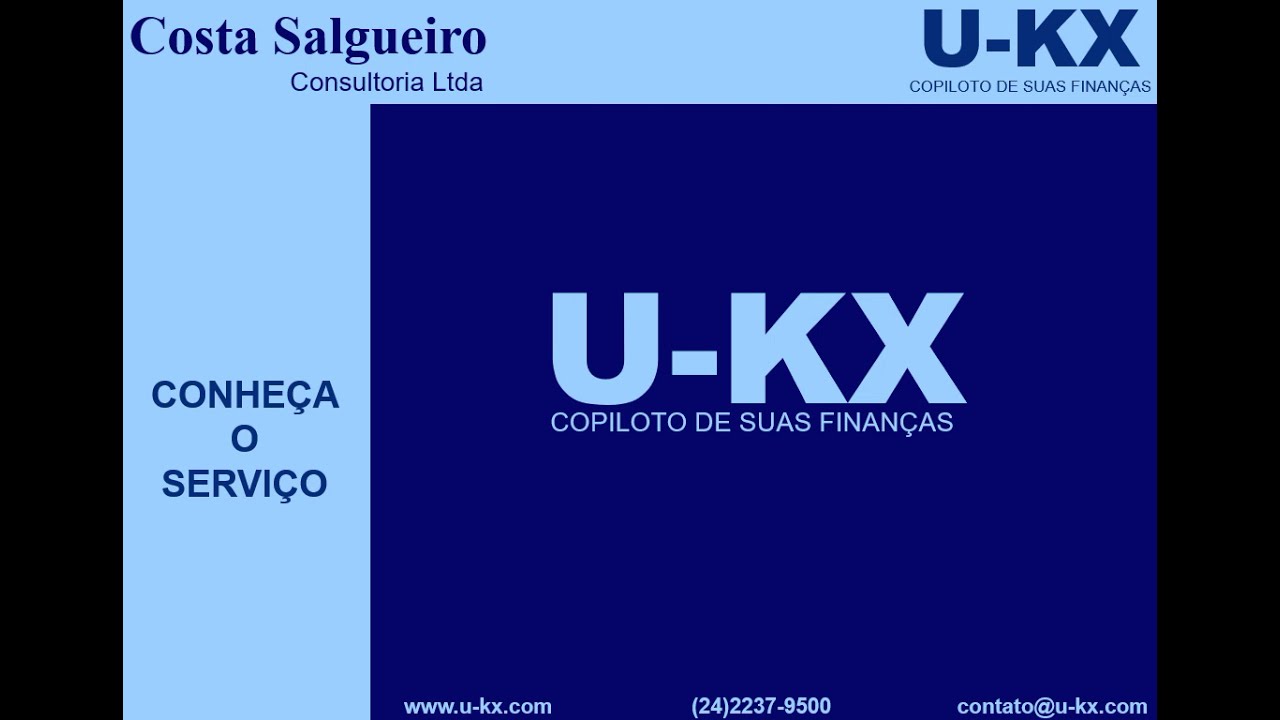 U-KX o Copiloto de suas finanças - SEM SOM. NAO PRECISA DE ÁUDIO.