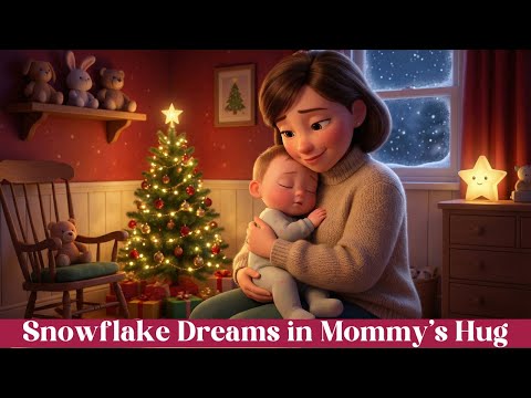 Snowflake Dreams in Mommy’s Hug ❄️ | Gentle Christmas Lullaby for Kids & Babies | Fall Asleep Fast