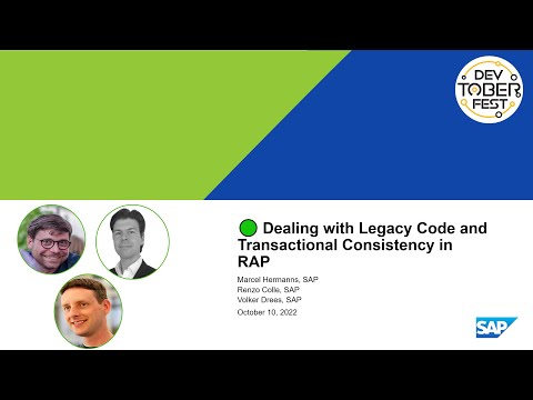 🟢 Dealing with Legacy Code and Transactional Consistency in RAP