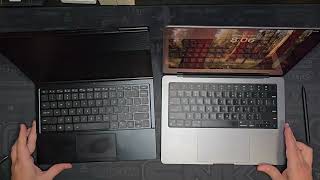 GPD DUO - Size comparisons vs MacBook 14" and WinMax 2