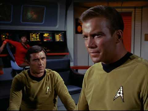 A Battle Between the Romulan ship and the Enterprise