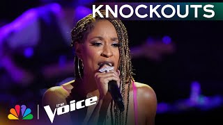 Kara Tenae Is Fire with Her Performance of JoJo&#39;s &quot;Leave (Get Out)&quot; | The Voice Knockouts | NBC