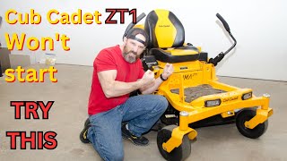 My Cub Cadet ZT1 will not start here are 12 easy things to check