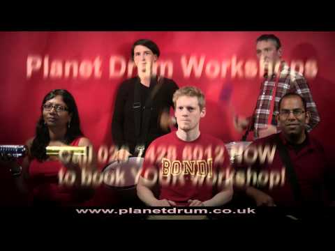 Corporate drum and percussion workshops at Planet drum