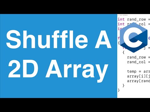 Shuffle A 2d Array C Programming Example